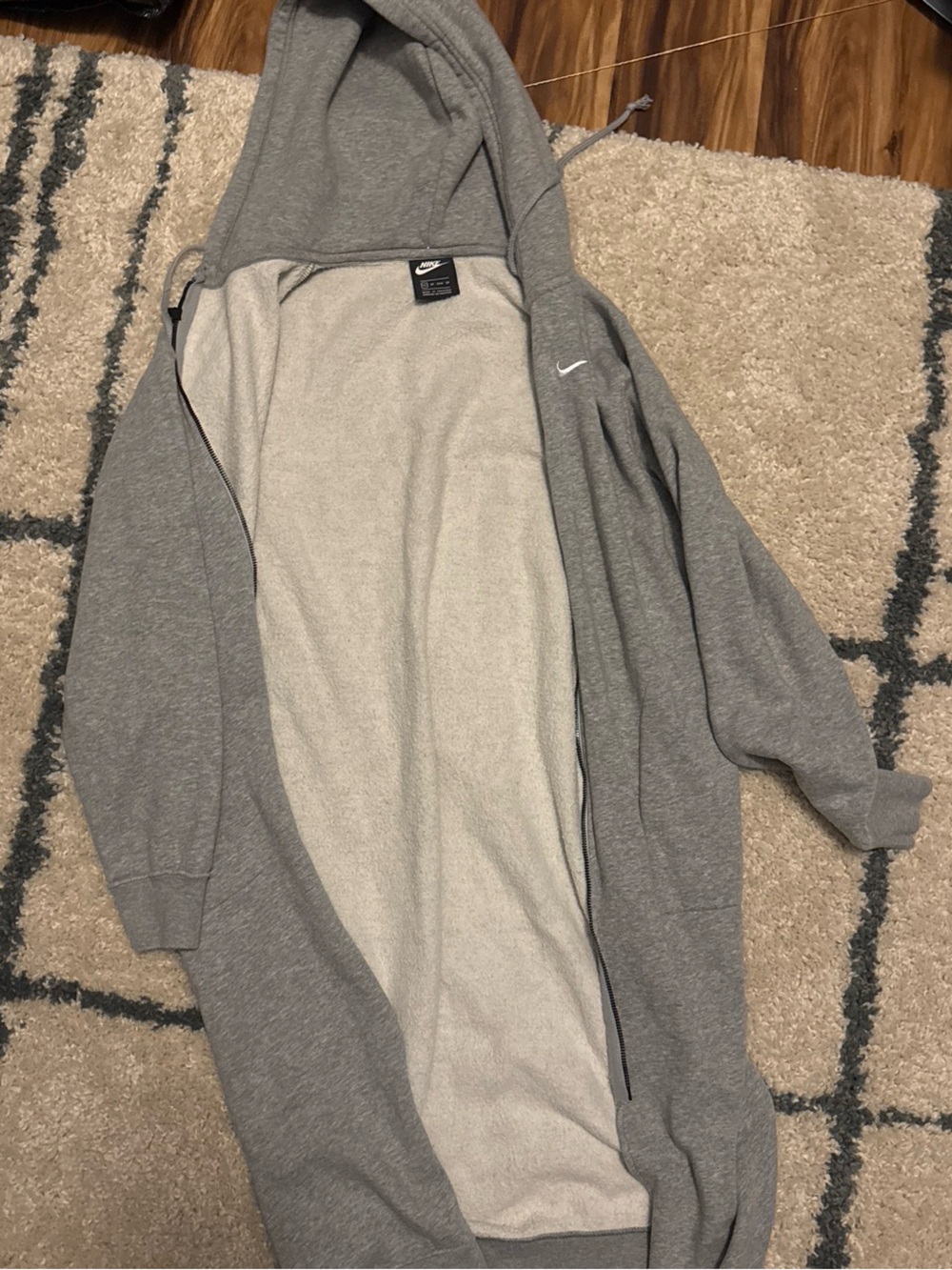 Nike Men's Gray Zip-Up Sweater Jacket